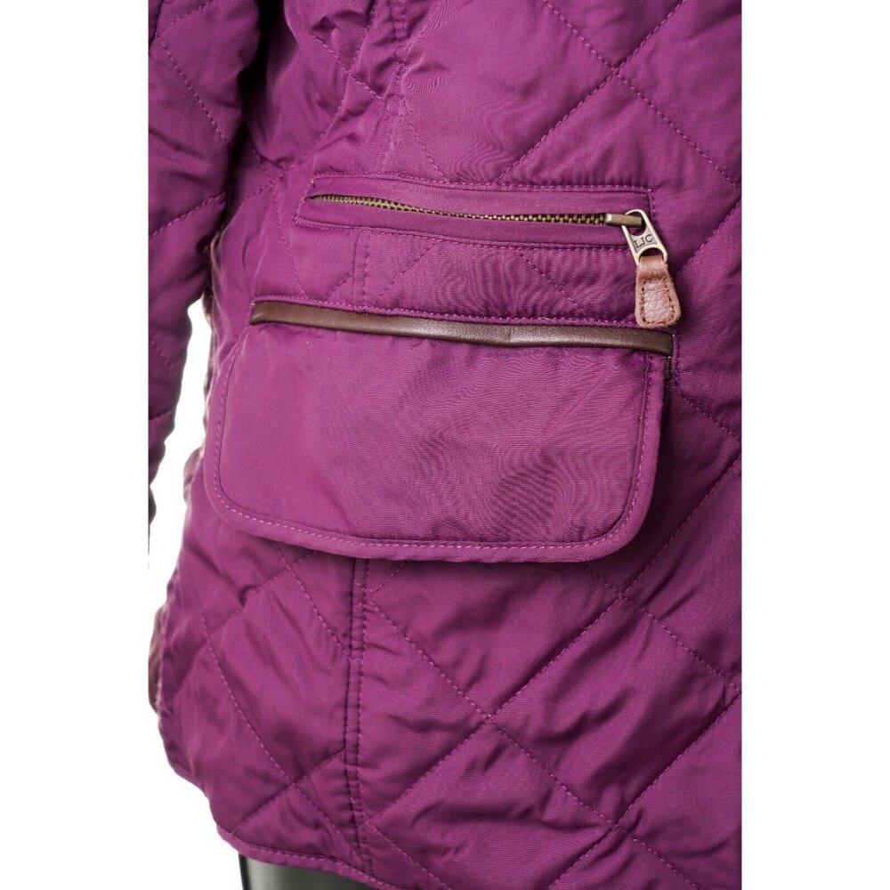 LAUREN Ralph Lauren Purple Quilted Jacket with Buckle Collar - Picture 10 of 16